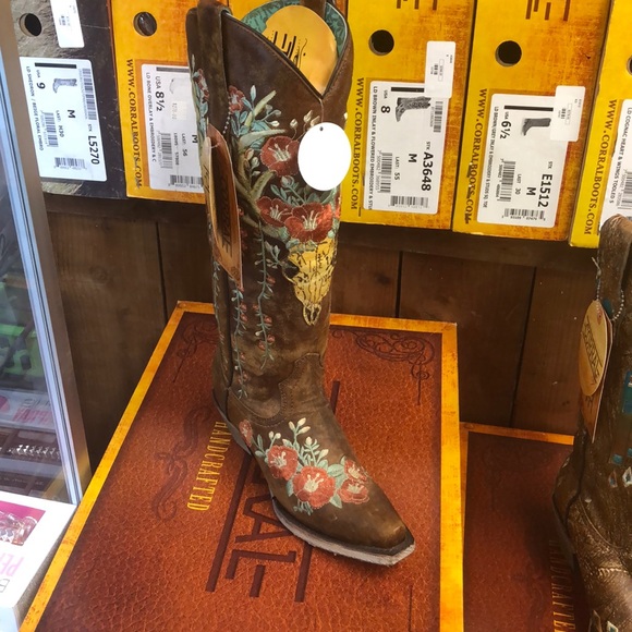 deer skull corral boots